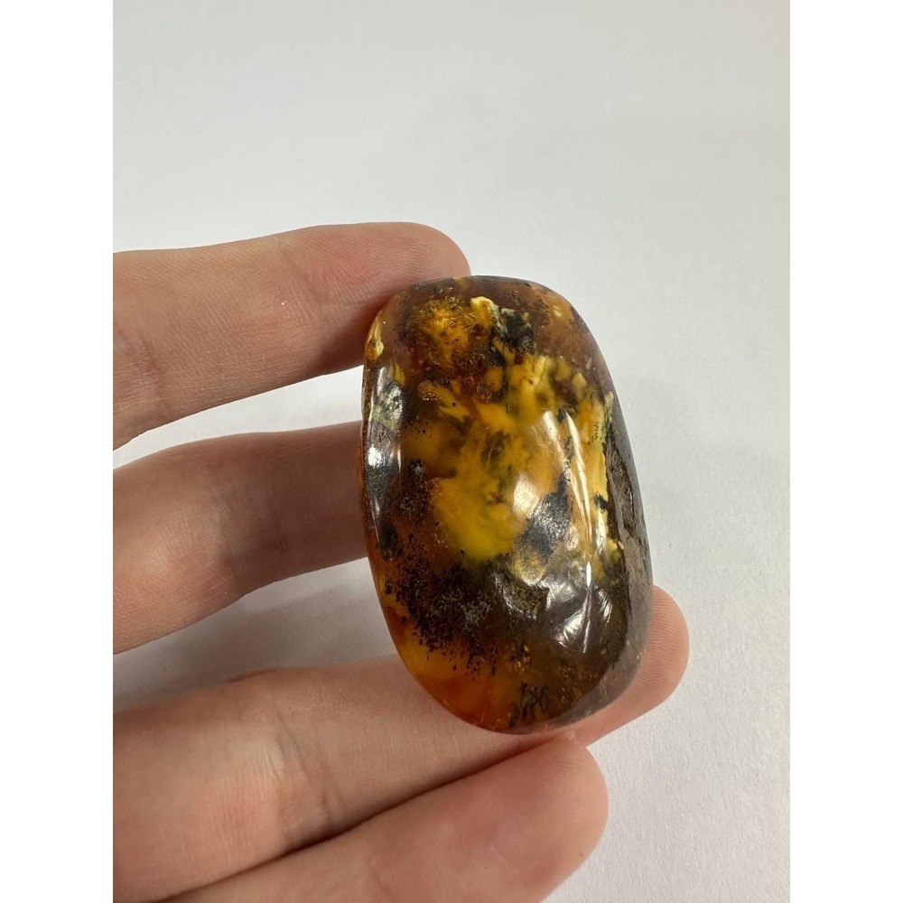 Vintage Natural Amber Statement Brooch Pin Warm Honey Brown 12g - Picture 3 of 8
